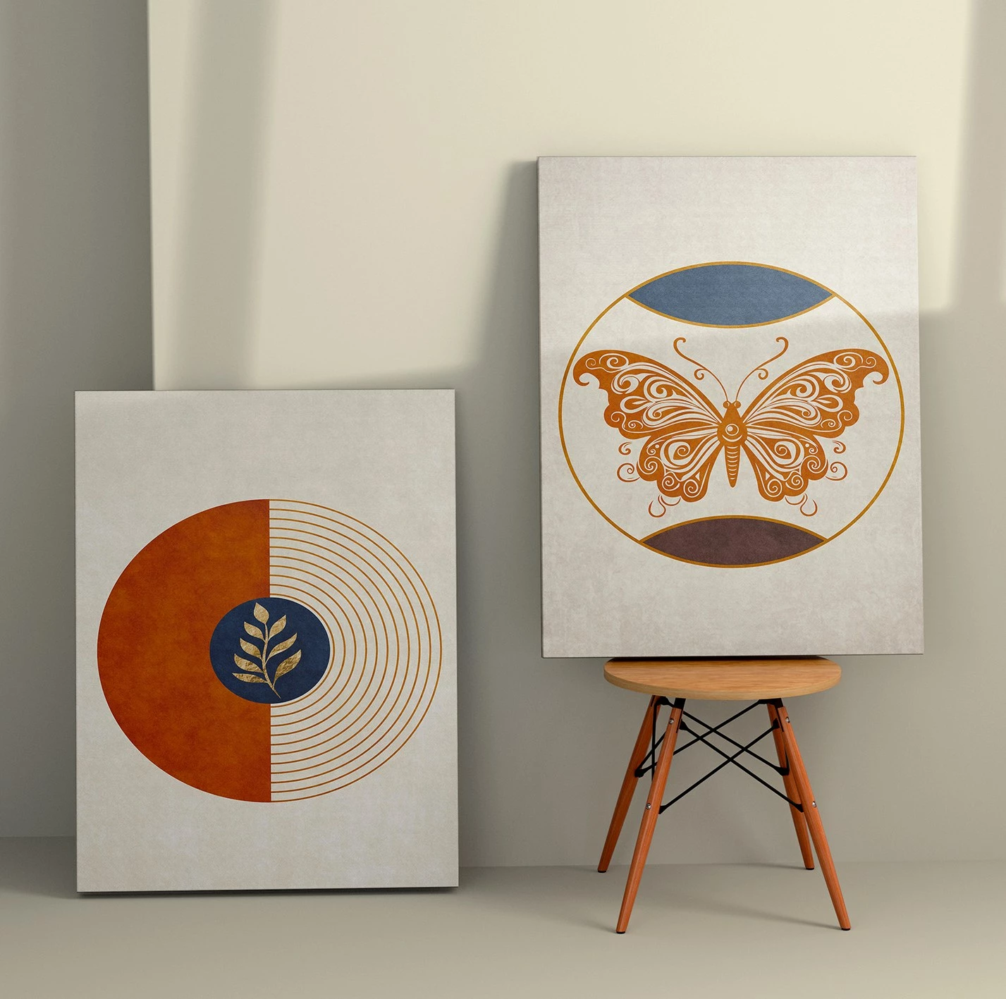 Pikturë dekorative në kanavacë (2 copë), Wallity, 2KNV4382, 50x70