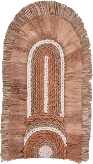 Dekor për mur Earsy I Inart, ngjyrë natyrale, 48x26x8cm