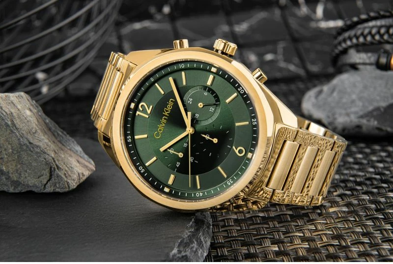 Orë dore për meshkuj Calvin Klein, ari