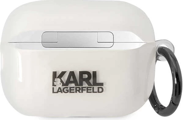 Mbështjellës Karl Lagerfeld KLAP2HNCHTCT për AirPods Pro 2, Choupette, transparent, me unazë