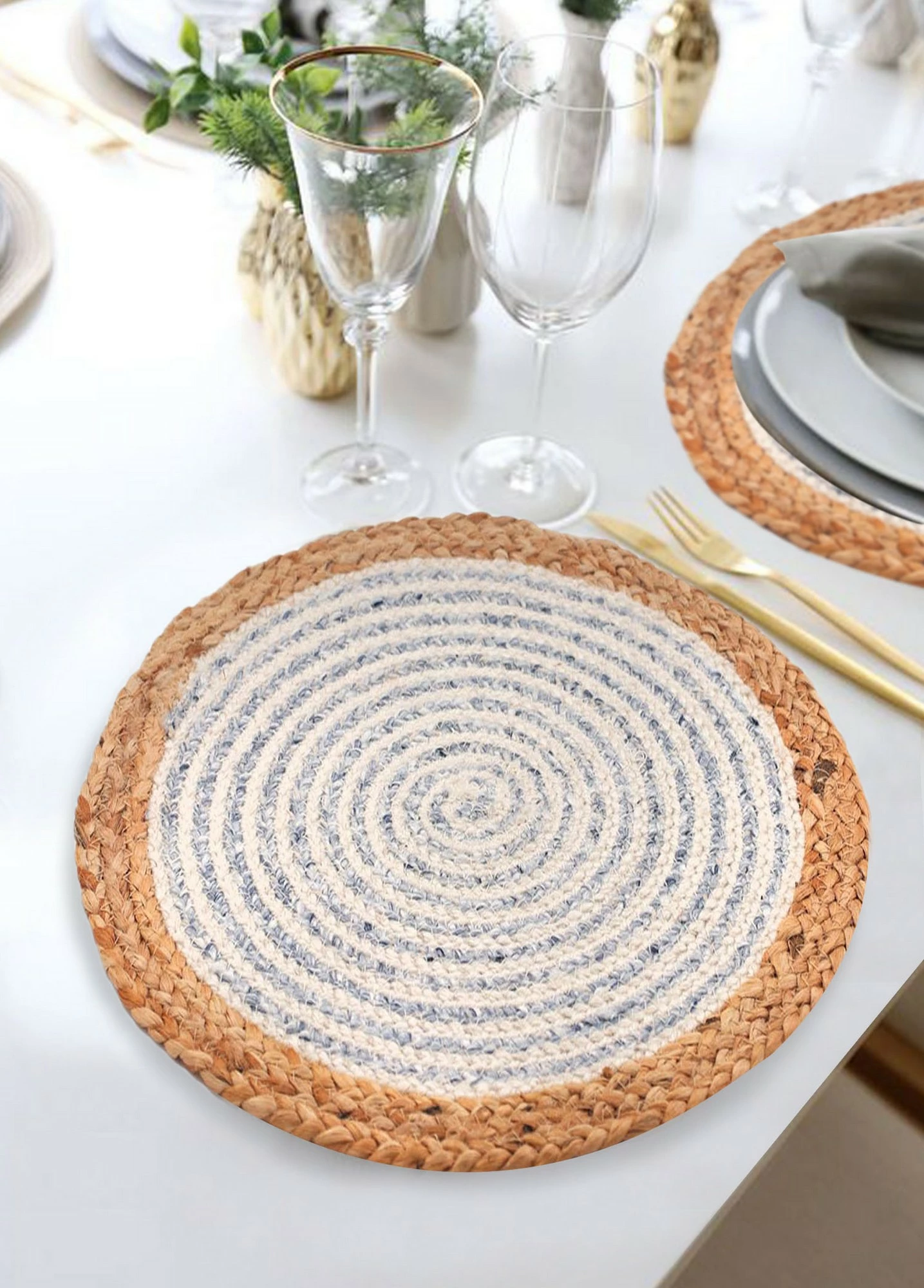 Ndamëse tavoline prej jute, Hermia, SRV0067, 38cm