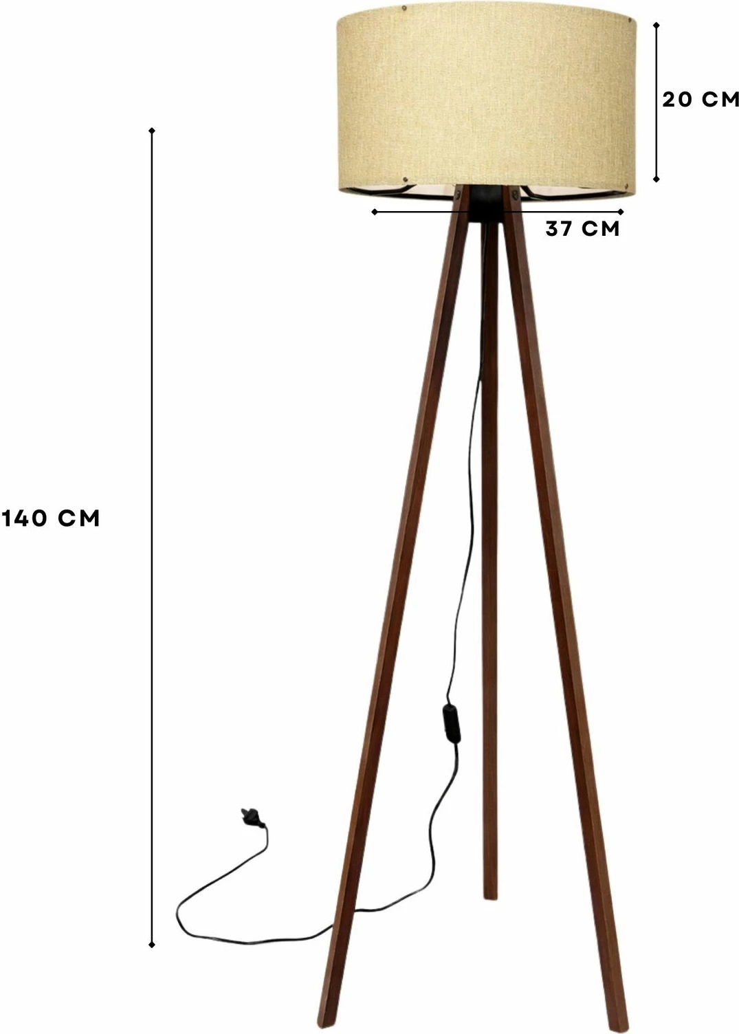 Llambë dyshemeje Opviq, AYD-2935, ngjyrë bezhë, 140 cm