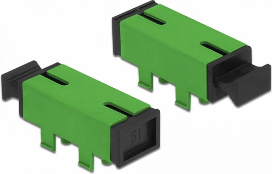 Bashkues fibër optike DeLOCK SC Simplex për PCB, femër-në-femër, single-mode, i gjelbër