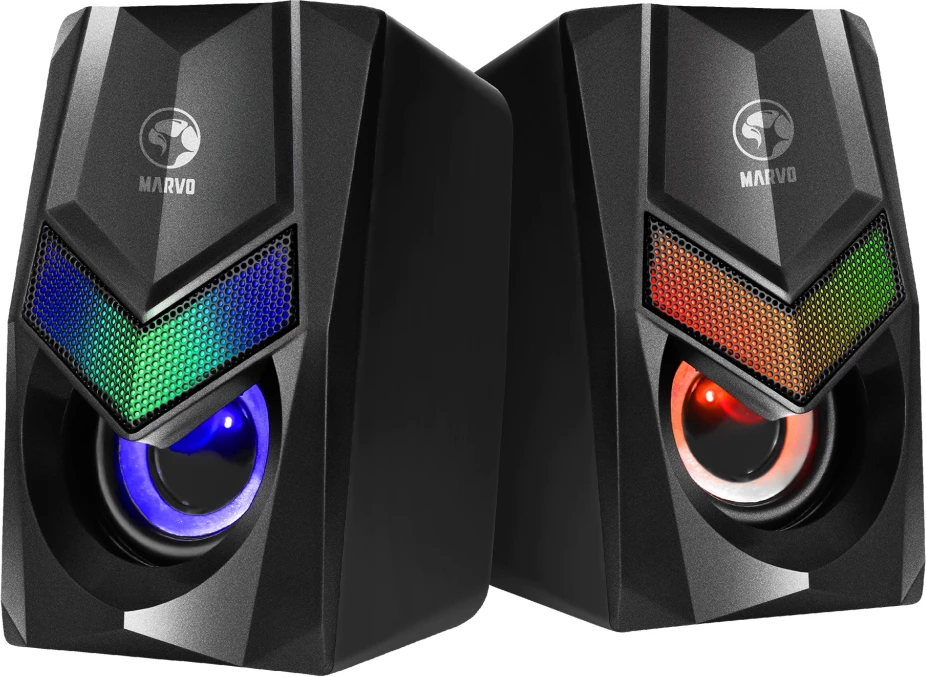 Altoparlantë Marvo SG-118 2.0 RGB, USB/AUX, 2x3W, zi
