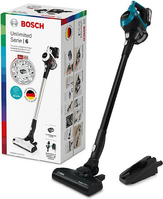 Fshesë me korrent Bosch Unlimited 6 BBS611LAG, 18V 2.5Ah, 2-në-1, Blu
