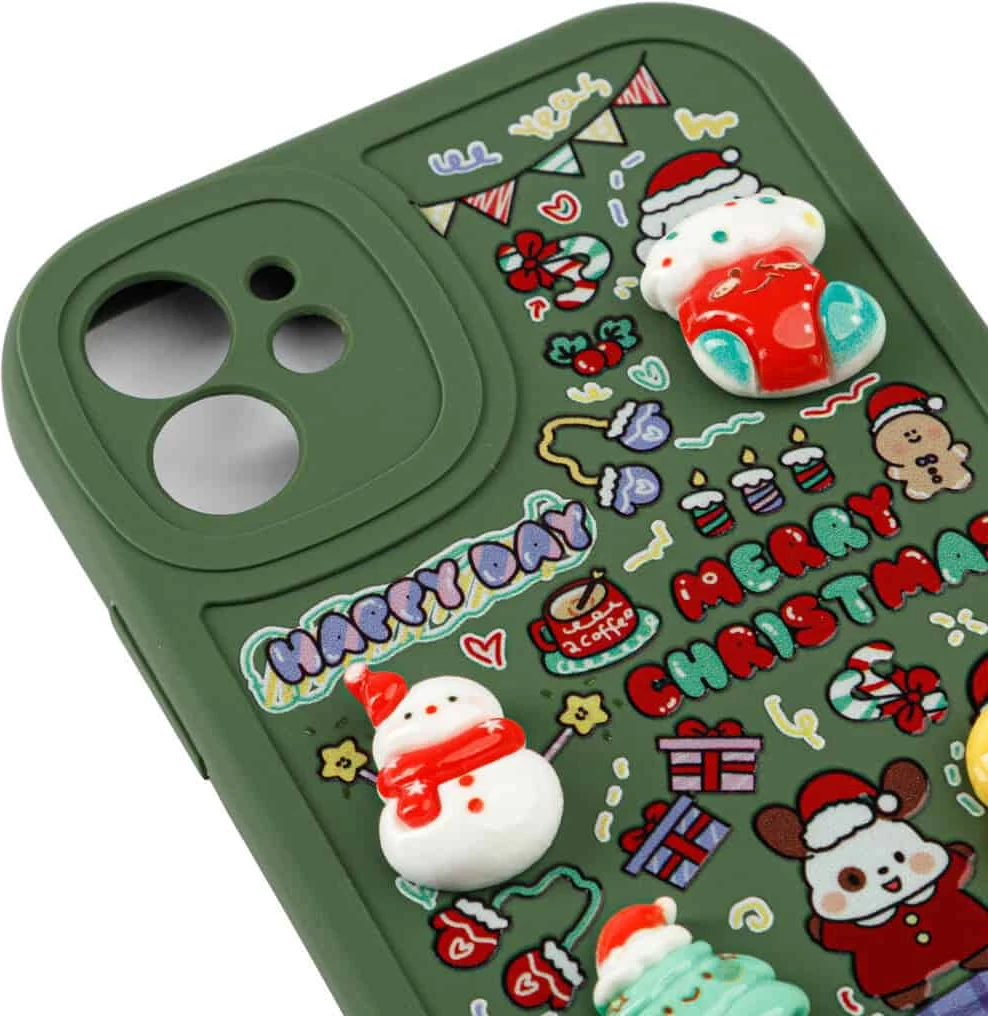 Fotroll për telefon TECH TIME Christmas Edition Deep Green (IP14PROMAX)