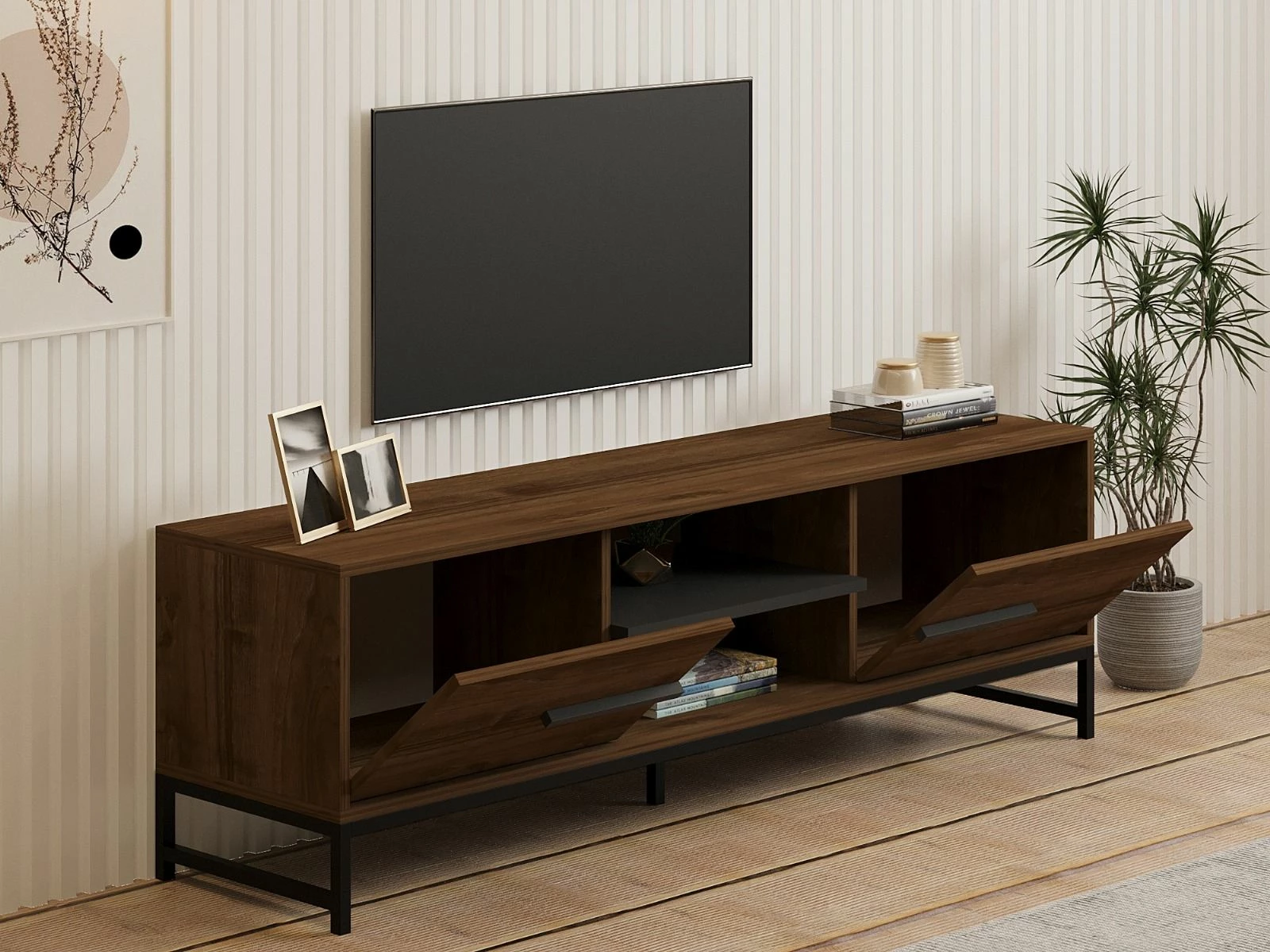 Komodë TV Hanah Home, Mono, ngjyrë arre