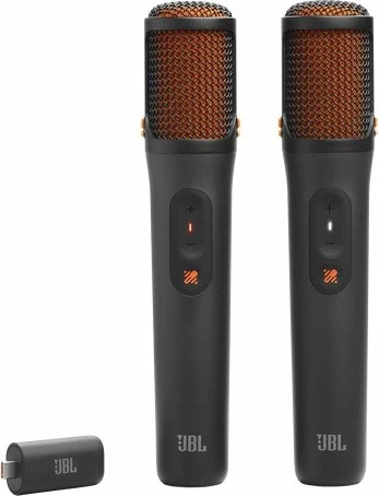 Mikrofon wireless JBL EasySing Mic, set 2 copë + USB-C AI dongle, zi/portokalli
