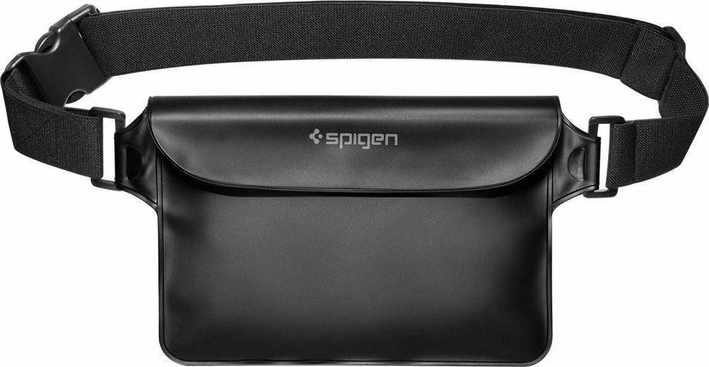 Set mbrojtës i papërshkueshëm nga uji Spigen A621 universal për celular + çantë beli, IPX8 30m, Zi