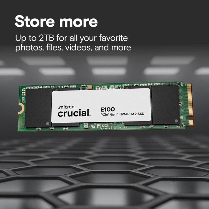 Disk SSD Crucial E100 CT2000E100SSD8 2TB PCIe Gen4 NVMe M.2 2280