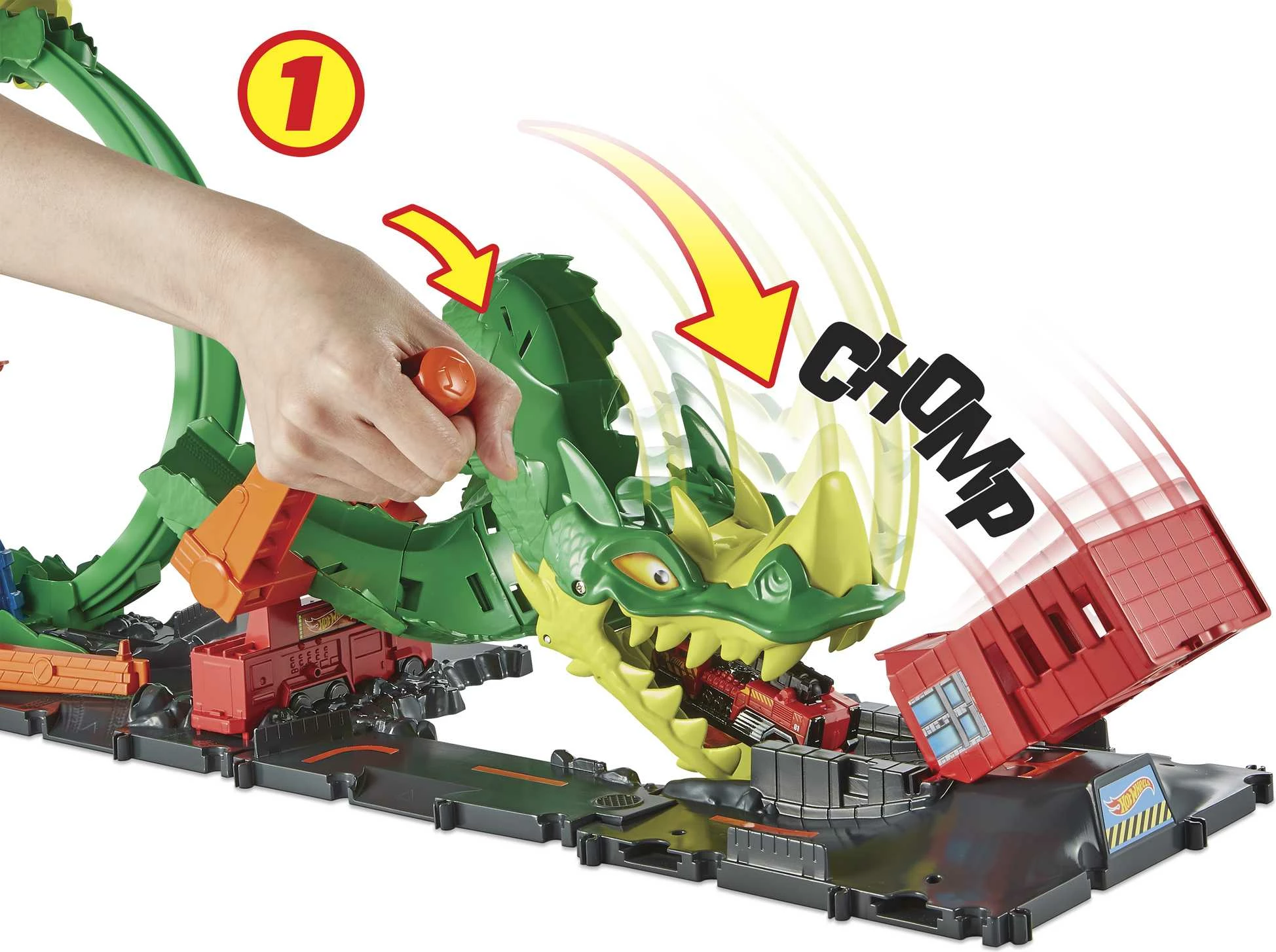 Hot Wheels Dragon Drive Firefight Playset and Car