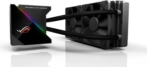Ftohës uji all-in-one ASUS ROG Ryujin 240, 2x120mm, OLED, Aura Sync RGB, i zi