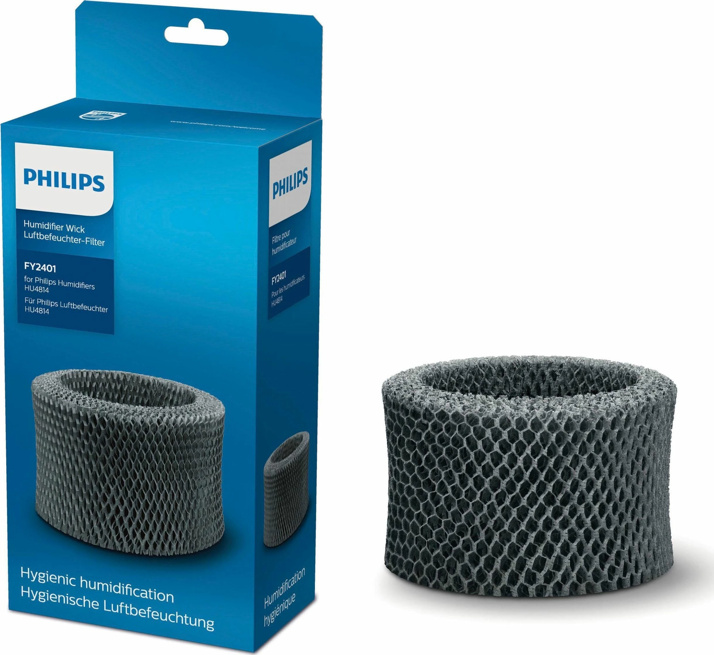 Filter lagështuesi Philips FY2401/30, 6 muaj, PET honeycomb 12-shtresor 30 mm, gri