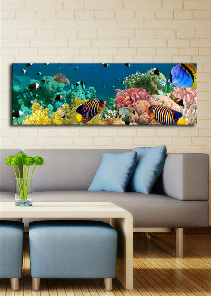 Pikturë dekorative në kanavacë me drita LED, shumëngjyrëshe, 30x90cm, 3090DACT-13
