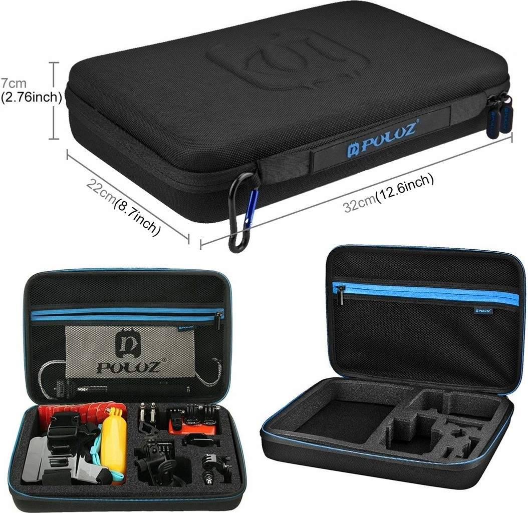 Set aksesorësh për kamera sportive Puluz PKT09, 53 copë, universal