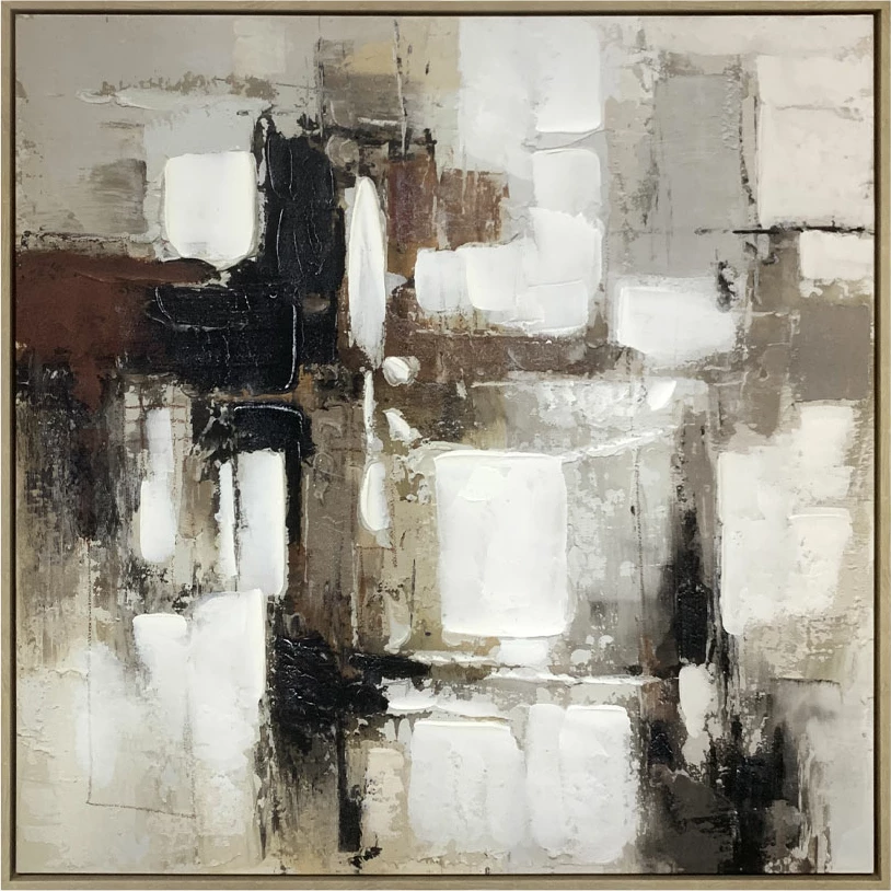 Pikturë dekorative OMBRA II me kornizë, shumëngjyrëshe, 82.6x4.3x82.6cm