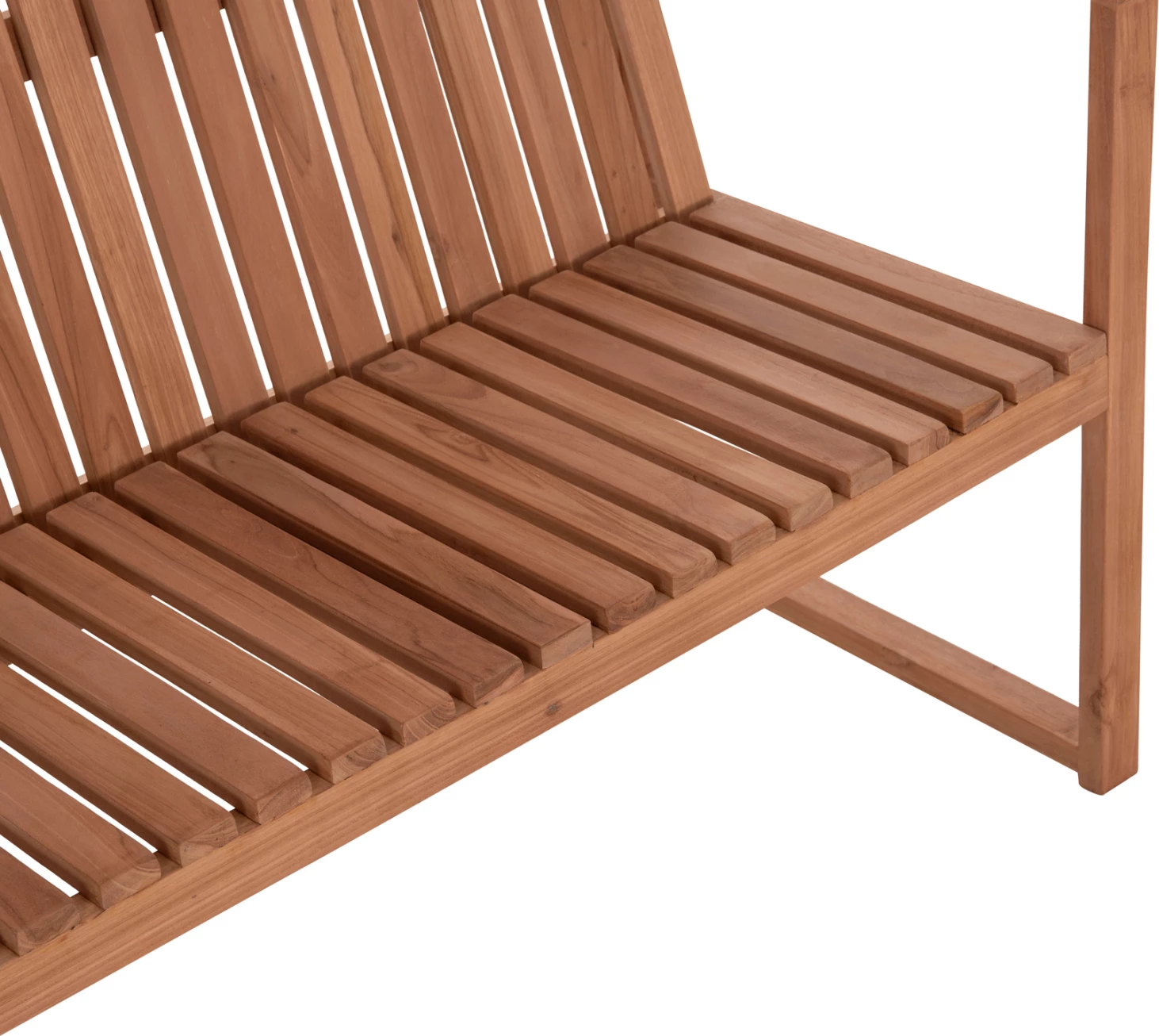 Bankë për jashtë, 2 vende, dru tik, ngjyrë natyrale, VED FH18124, 130x60x86cm