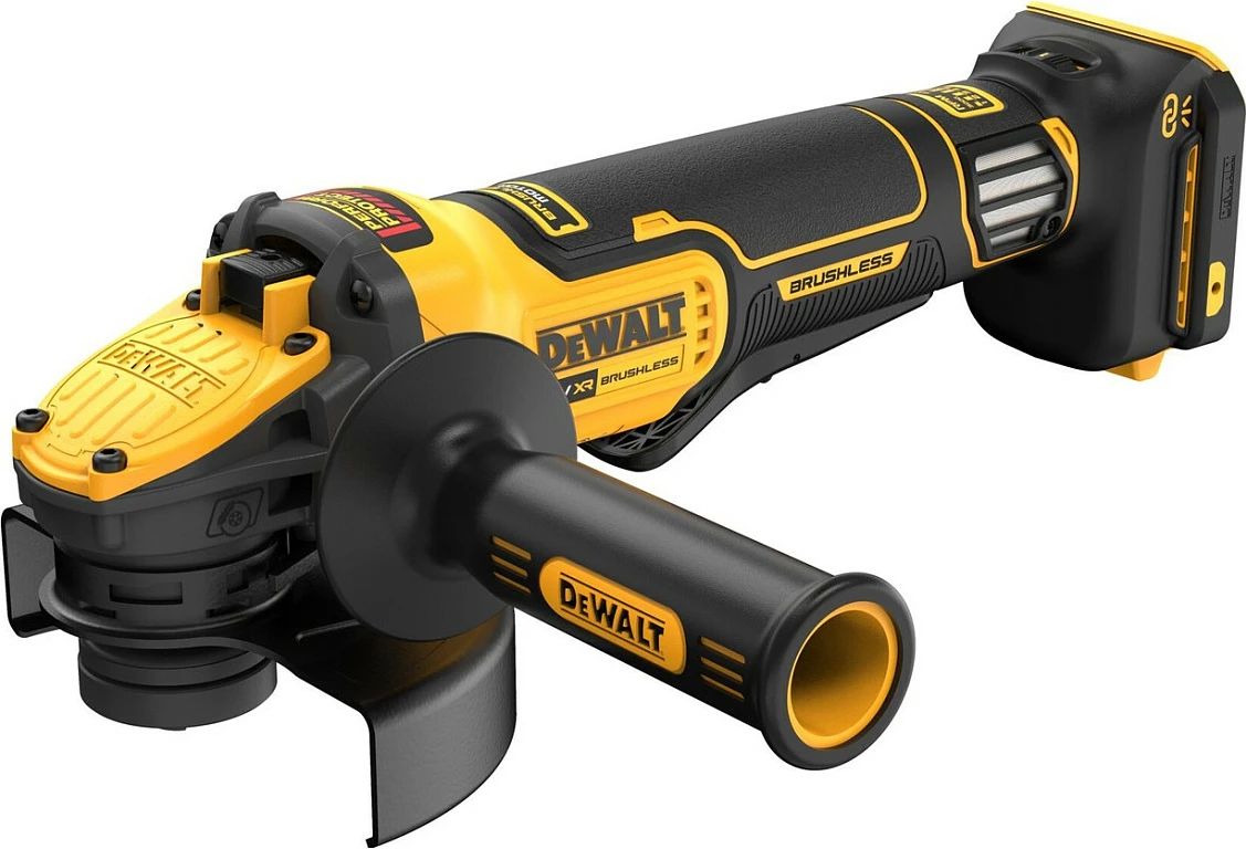 Brusilë këndi DeWALT 18V brushless, pa bateri