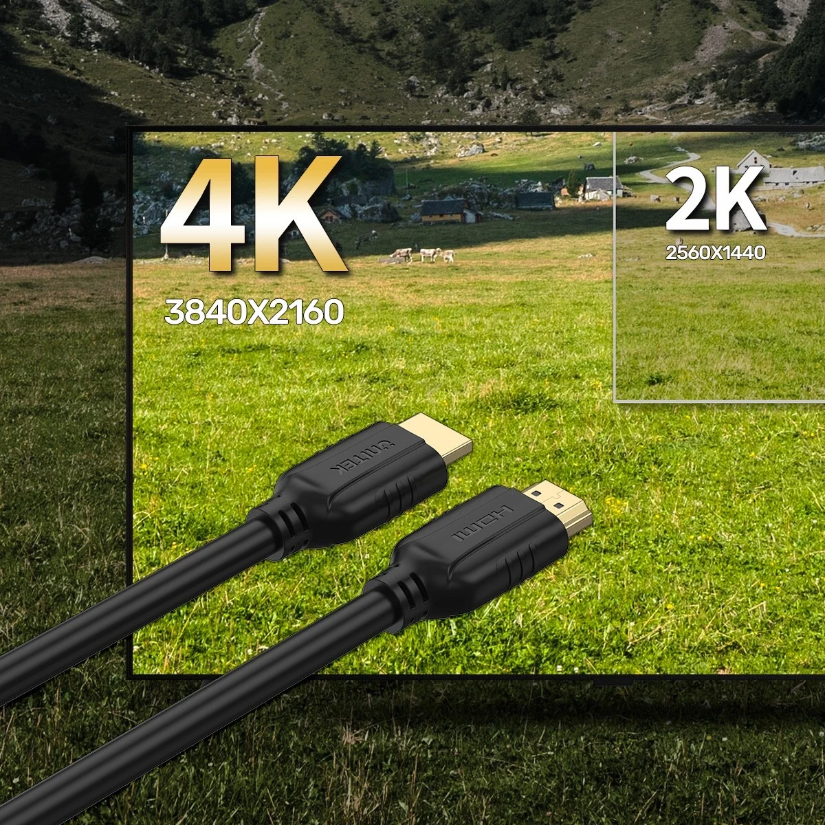Kabel HDMI Unitek 2.0 4K 60Hz 10m, zi