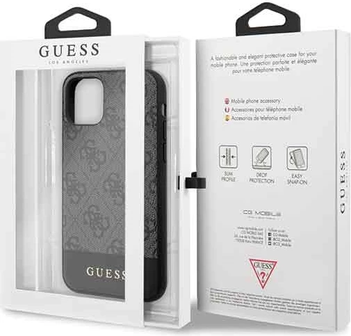 Mbështjellës Guess 4G Stripe për iPhone 11/XR, 6.1", Gri