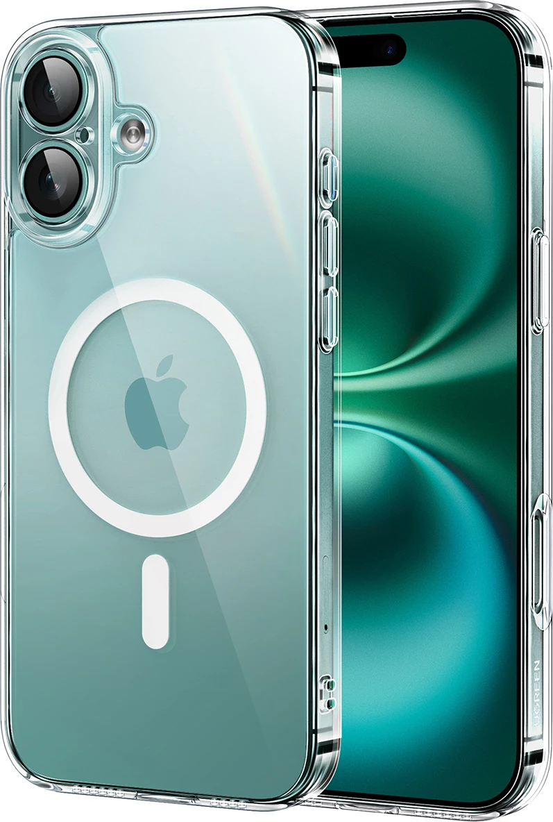 Mbështjellës Ugreen Classy Clear Magnetic për iPhone 16, Transparent