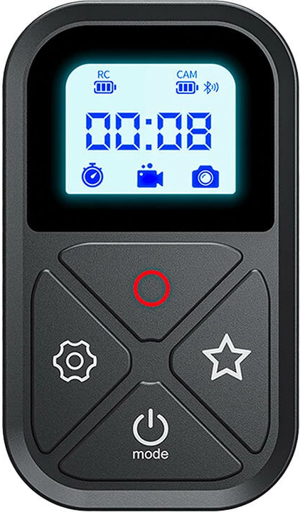 Telekomandë Telesin GP-RMT-T10 për GoPro Hero 12/11/10/9/8/MAX, me rrip dore, Bluetooth, e zezë