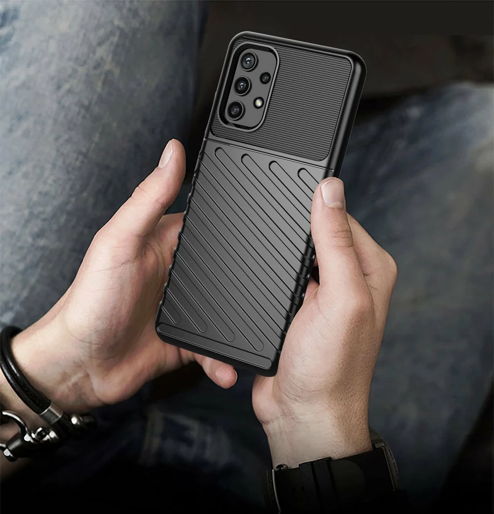 Mbështjellës Hurtel Thunder Case për Samsung Galaxy A32 5G, TPU, Kaltër