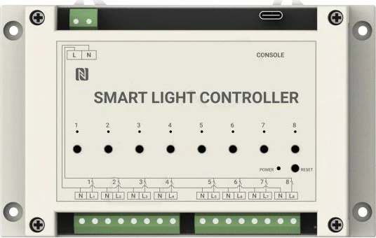 Kontroller dritash Milesight Smart, LoRaWAN, 16A, 8 dalje