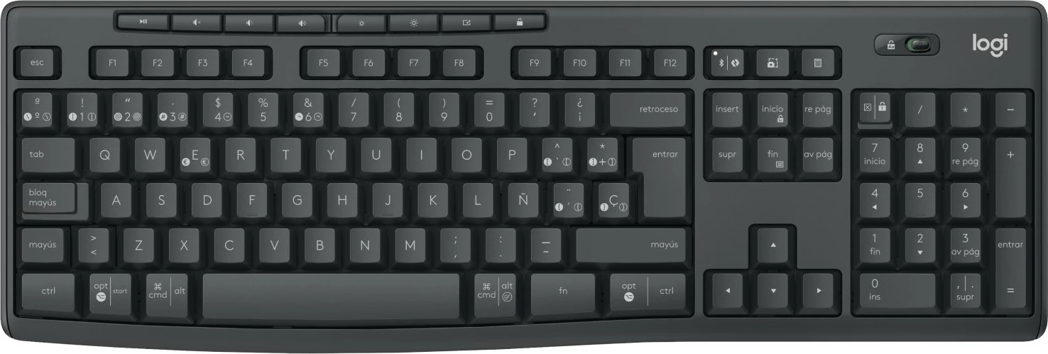 Set tastierë dhe maus Logitech MK370 Combo for Business, wireless, Bluetooth, spanjisht, i zi
