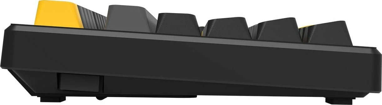 Tastierë gaming Marvo Meqa 80W KG958W, mekanike 75%, RGB, Hot-Swap, USB-C/Bluetooth/2.4GHz, Strawberry Jam (red), e zezë me theks të verdhë