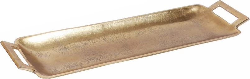 Tabaka dekorative ELIZE, alumin, ngjyrë ari, 60x16x5cm