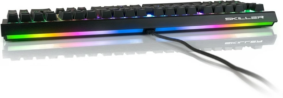 Tastierë mekanike Sharkoon SKILLER SGK60, Kailh Box Red, RGB, ES layout, e zezë