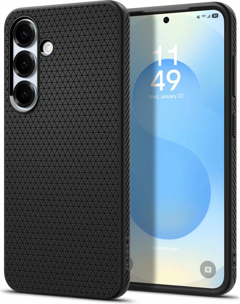 Mbështjellës Spigen Liquid Air për Samsung Galaxy S25+, Matte Black