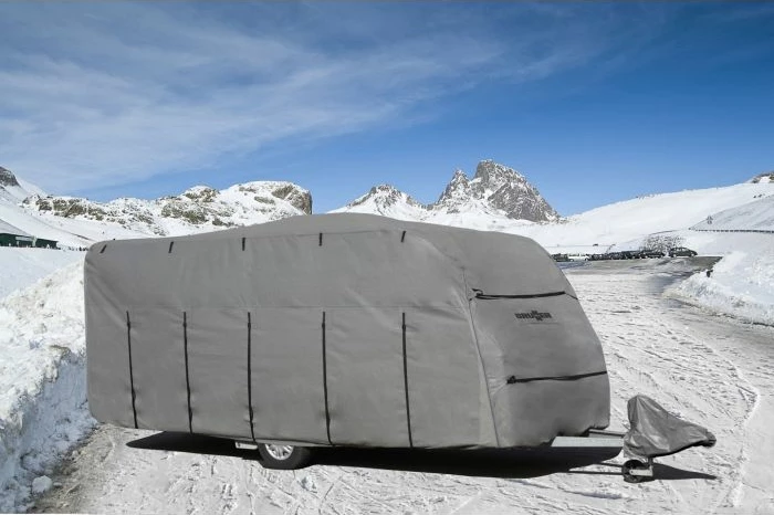 Mbulesë karavani BRUNNER Caravan Cover 6 m (650–700 cm), gri, me çantë ruajtjeje