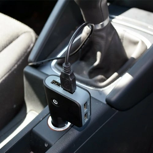 Karikues veture PAMA 9259, 12/24V, 4x USB, 6.8A, me LED dhe buton ON/OFF, zi