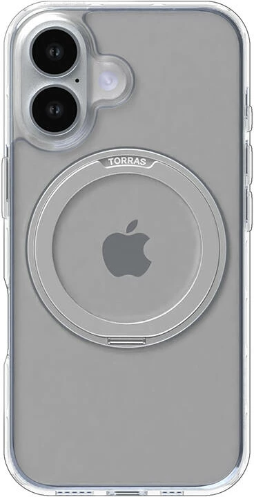Mbështjellës Torras Ostand Pro për iPhone 16, transparent