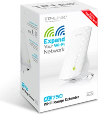 Zgjerues sinjali WiFi TP-LINK RE200 AC750 750Mbps Dual-Band, 1x Ethernet, i bardhë