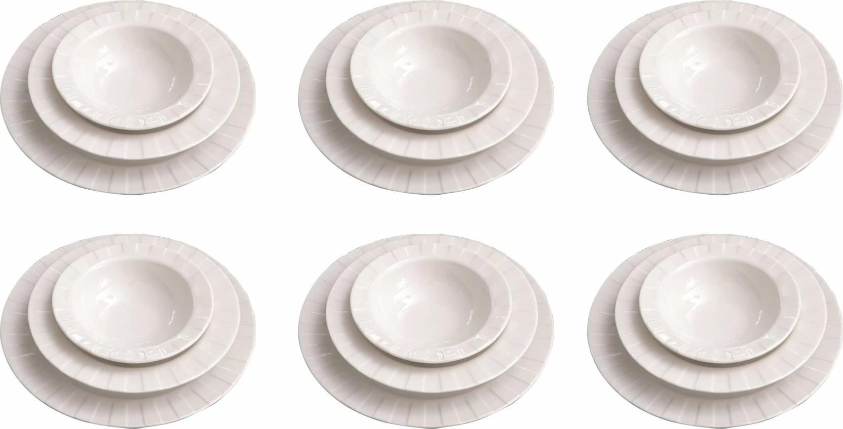 Set darke (18 cope), Hermia Concept, Zumrut, porcelan i bardhe