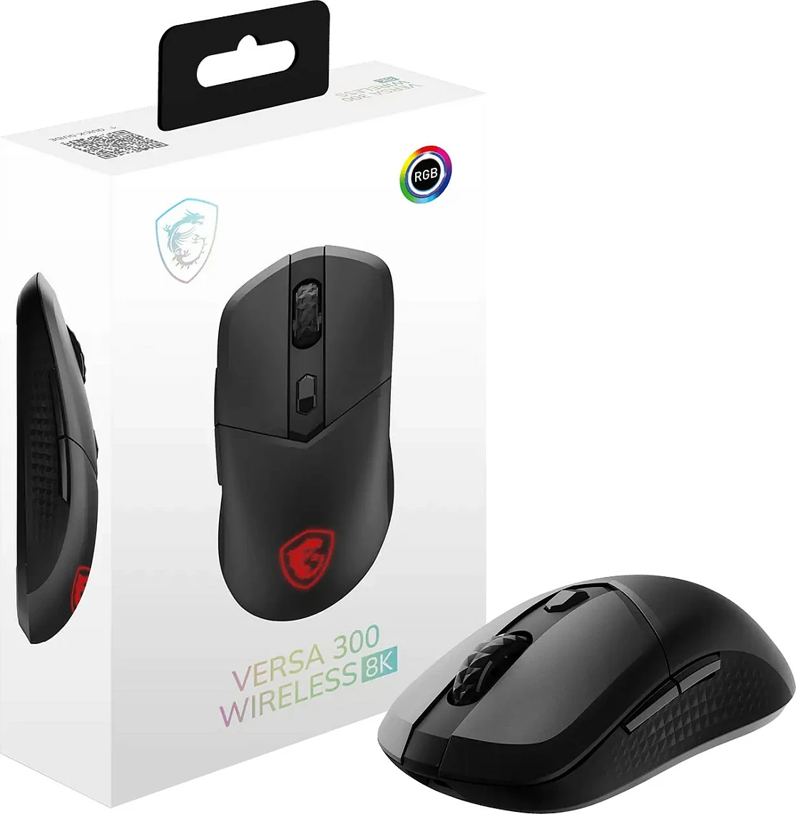 Maus gaming MSI VERSA 300 W 8K, wireless + wired, 2600 DPI, 8000 Hz, i zi