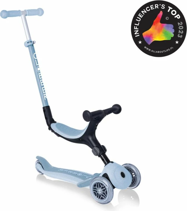Trotinetë multifunksional Globber GO•UP Foldable Plus Ecologic për fëmijë, pastel