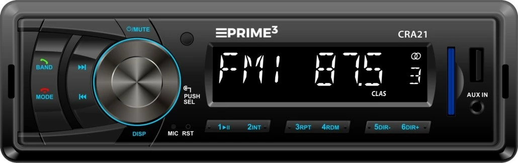 Radio veture PRIME3 CRA21 me Bluetooth, USB, SD, AUX, e zezë