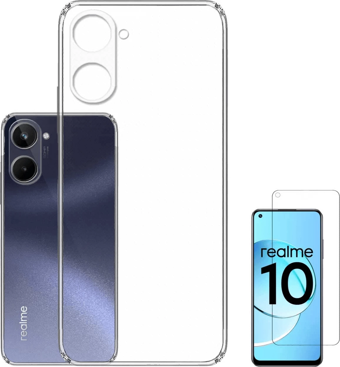 Mbështjellës ONASI 17535 për Realme 10 LTE 4G, silikon 1.8 mm, tejdukshëm