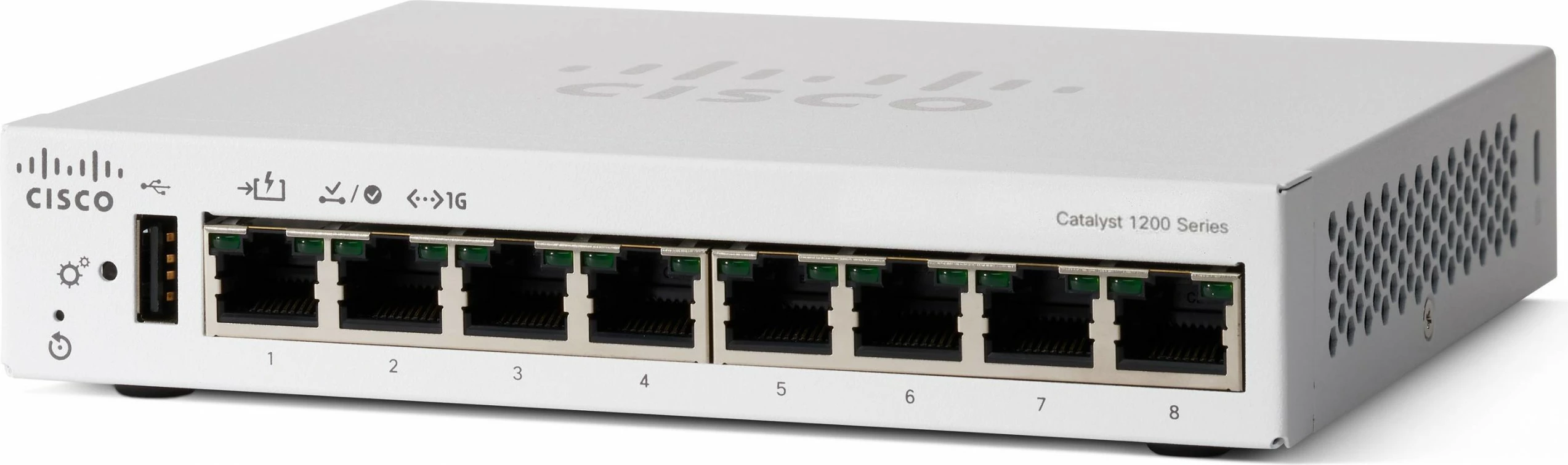 Switch Cisco Catalyst C1200-8T-D, 8 porta GE, Managed, L2/L3, Gigabit Ethernet, bardhë