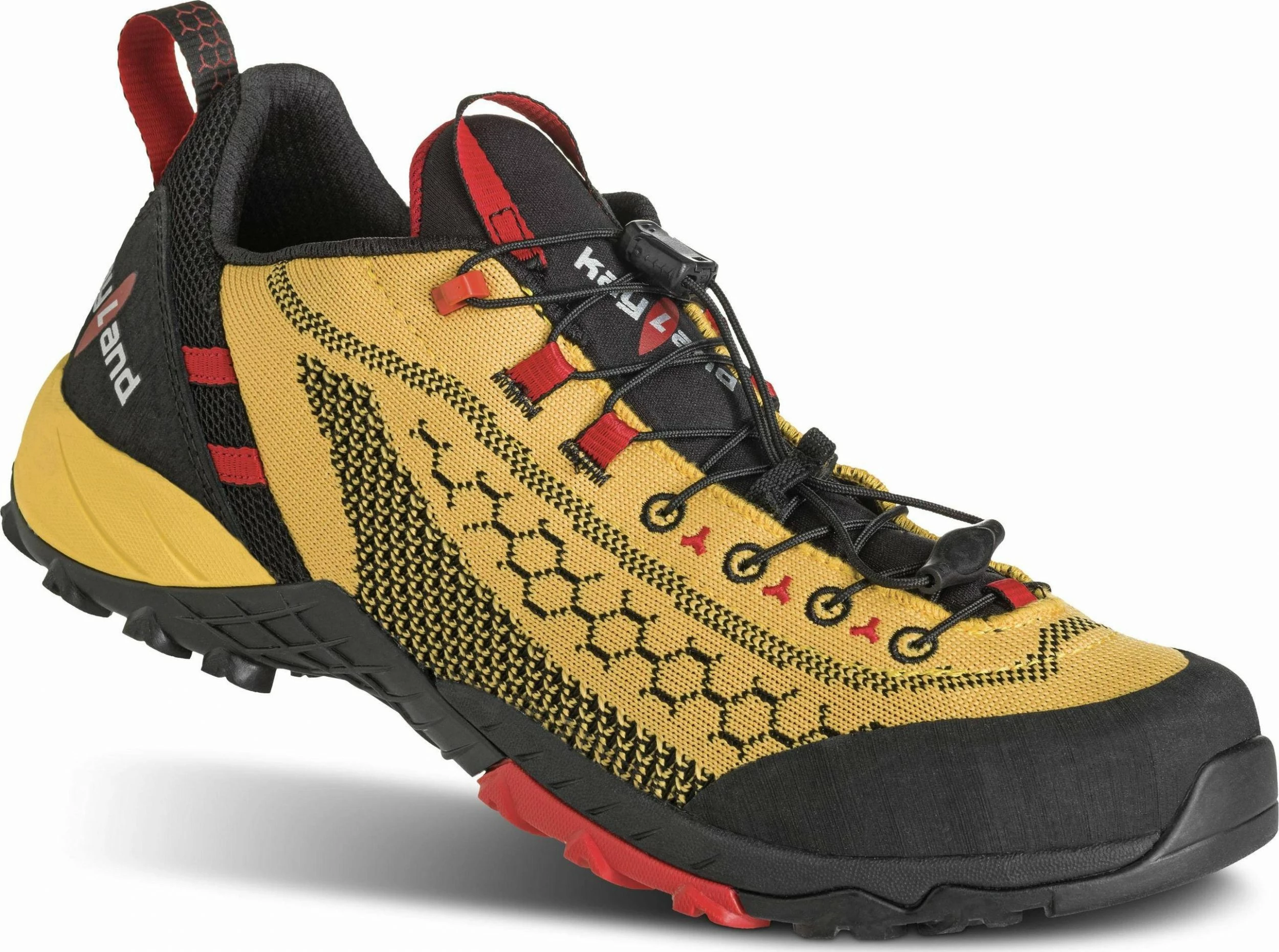 Këpucë trekking për meshkuj Kayland Alpha Knit, taban Vibram, mes-shollë EVA, Nr. 42, të verdha