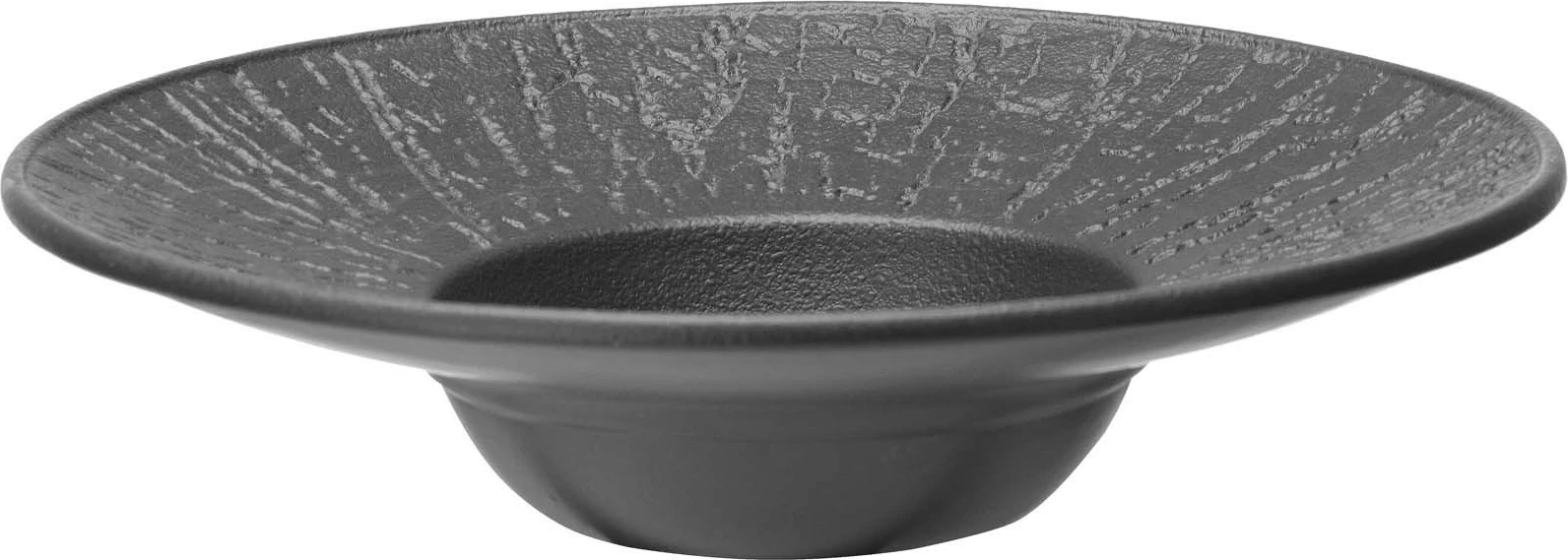 Pjatë për pasta Fine Dine Crust 275 mm, porcelan, e zezë, set 3 copë