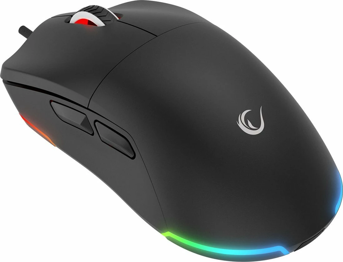 Maus gaming Rampage Blink (BLINK-BLACK) 12800 DPI RGB USB me kabllo, i zi, me kapakë ndërrues