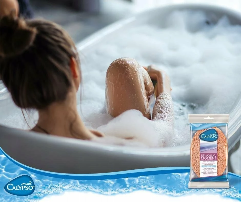 Sfungjer banjoje Spontex Calypso Relaxing Moment, celulozë, blu e çelët