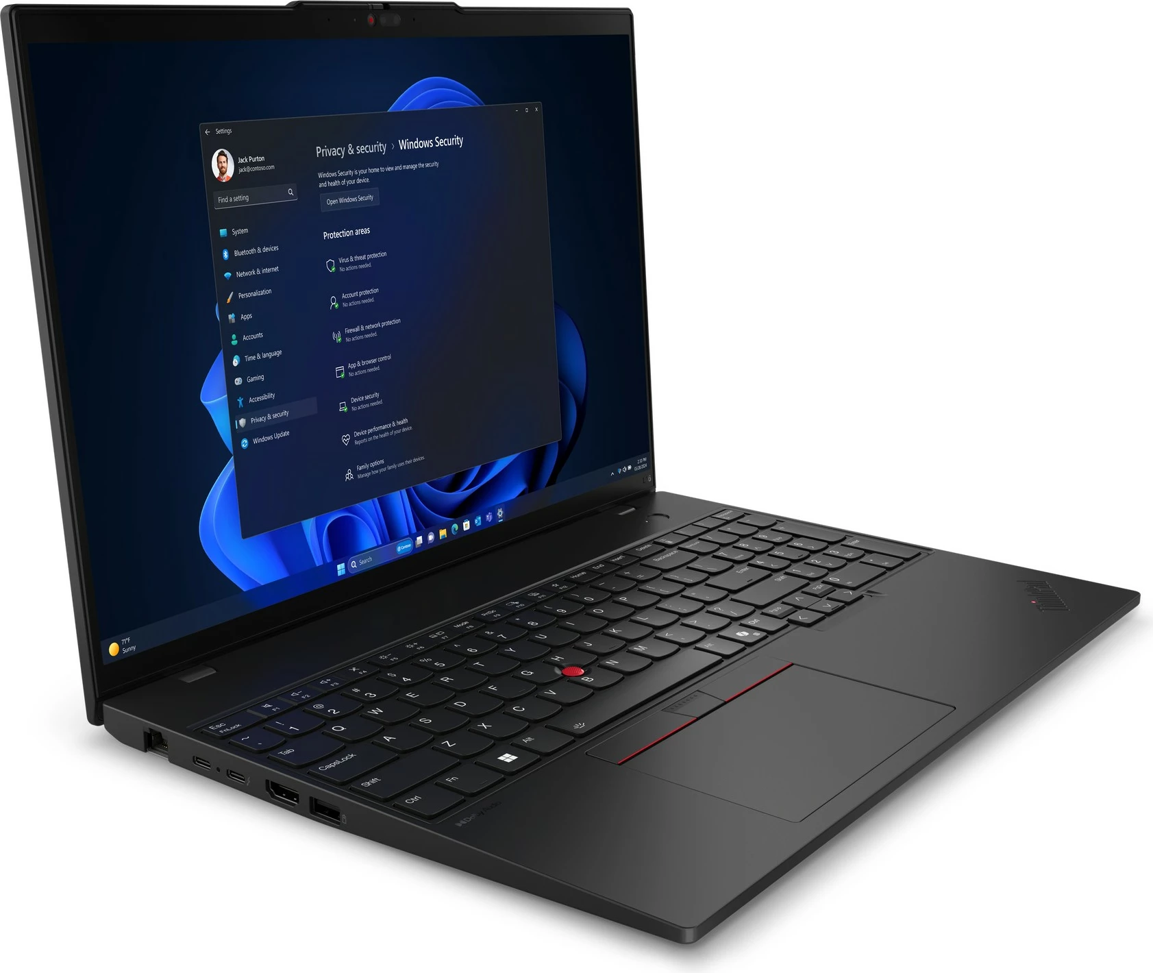 Laptop Lenovo ThinkPad L16 Gen 1, Intel Core Ultra 5, 16 GB RAM, 512 GB SSD, e zezë
