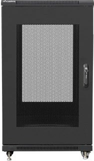 Kabinet rack LANBERG 19" 22U 600x800mm, dyer të perforuara, stojës, i zi