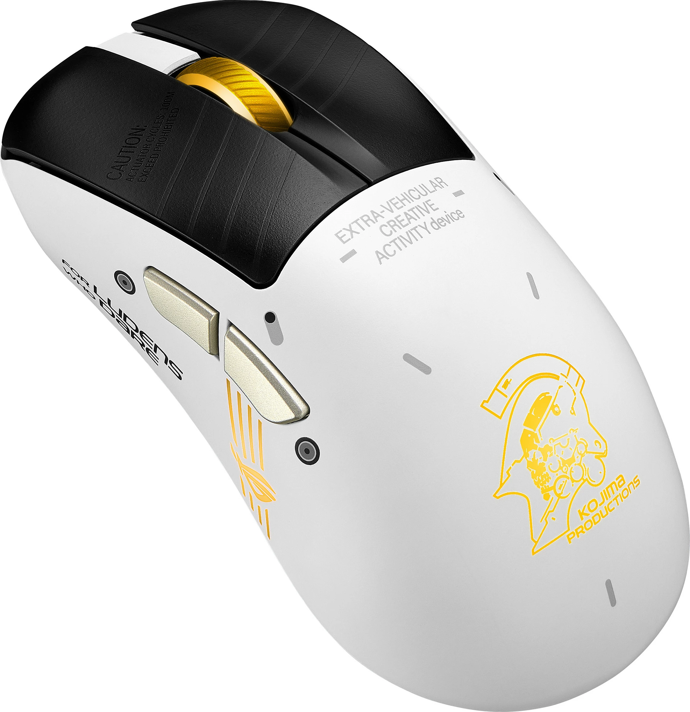 Maus gaming ASUS ROG Keris II Origin-KJP, 42000 DPI, 8000 Hz, wireless/wired, RGB, i bardhë